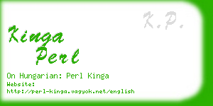 kinga perl business card